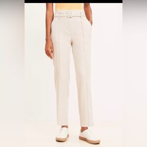 Loft Pintuck Linen Blend Trousers Size 18 NWT